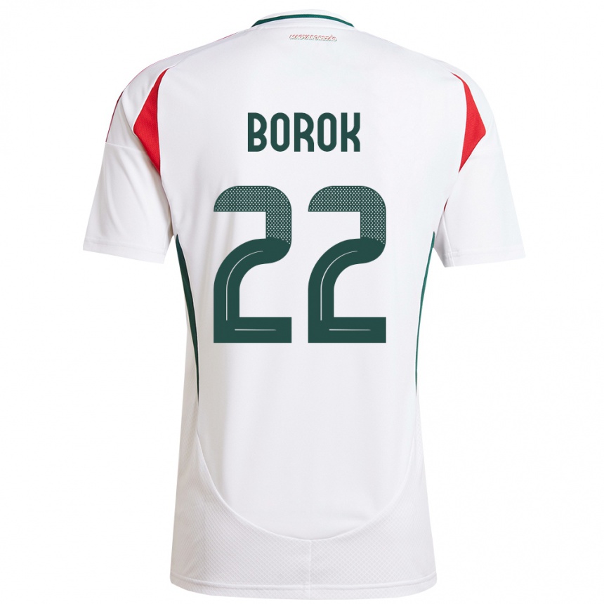 Kids Football Hungary Dorina Borók #22 White Away Jersey 24-26 T-Shirt