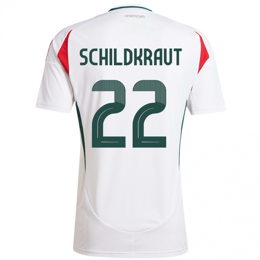 Kids Football Hungary Fruzsina Schildkraut #22 White Away Jersey 24-26 T-Shirt