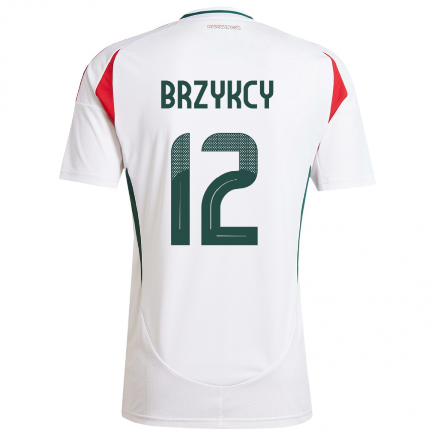 Kids Football Hungary Lauren Brzykcy #12 White Away Jersey 24-26 T-Shirt