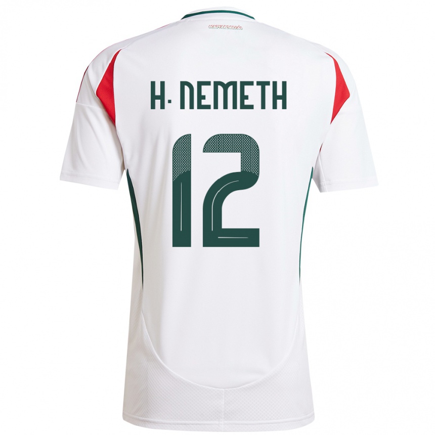 Kids Football Hungary Hanna Németh #12 White Away Jersey 24-26 T-Shirt