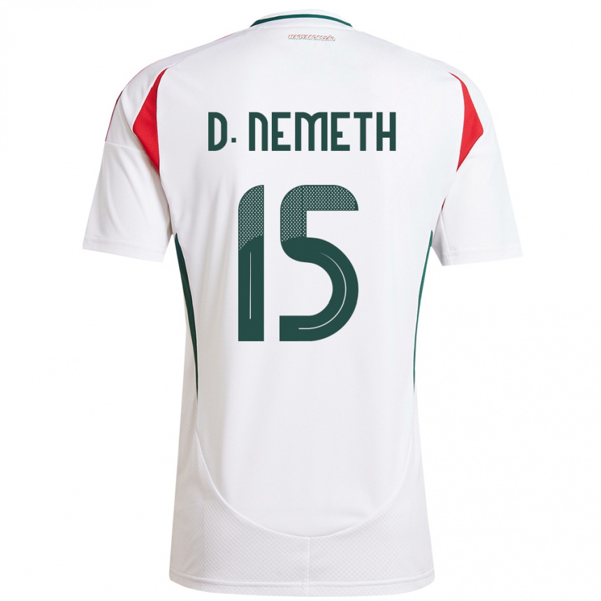 Kids Football Hungary Diana Németh #15 White Away Jersey 24-26 T-Shirt