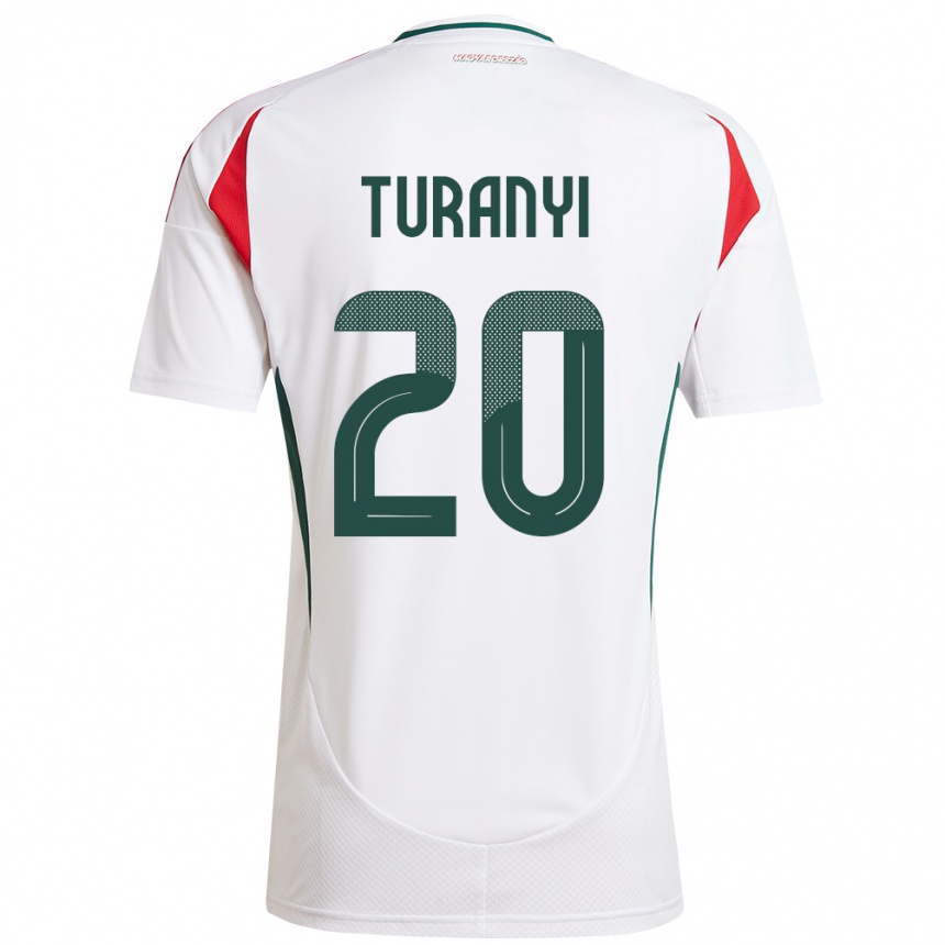 Kids Football Hungary Lilla Turányi #20 White Away Jersey 24-26 T-Shirt