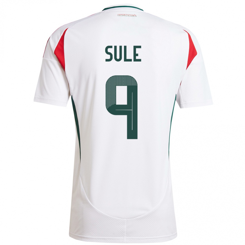 Kids Football Hungary Dóra Süle #9 White Away Jersey 24-26 T-Shirt