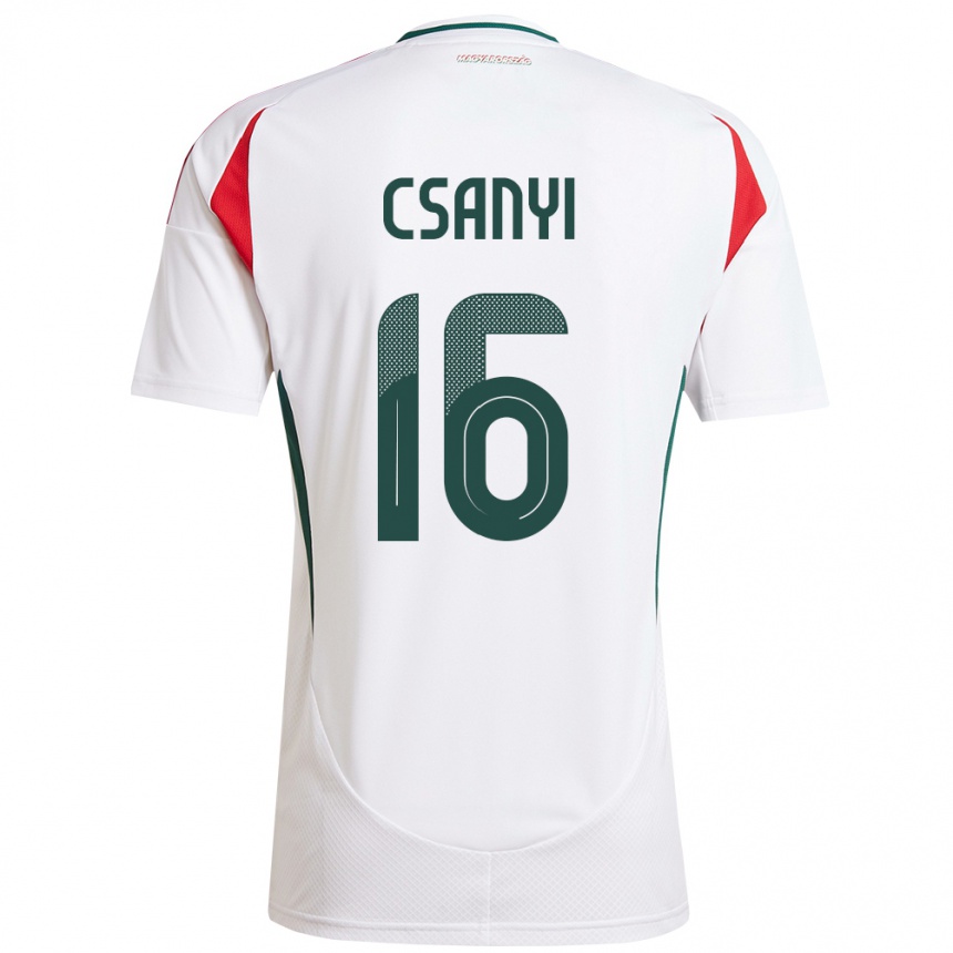 Kids Football Hungary Diána Csányi #16 White Away Jersey 24-26 T-Shirt