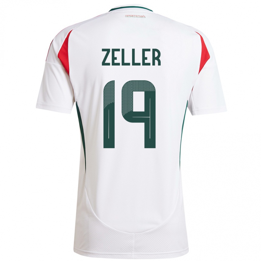 Kids Football Hungary Dóra Zeller #19 White Away Jersey 24-26 T-Shirt