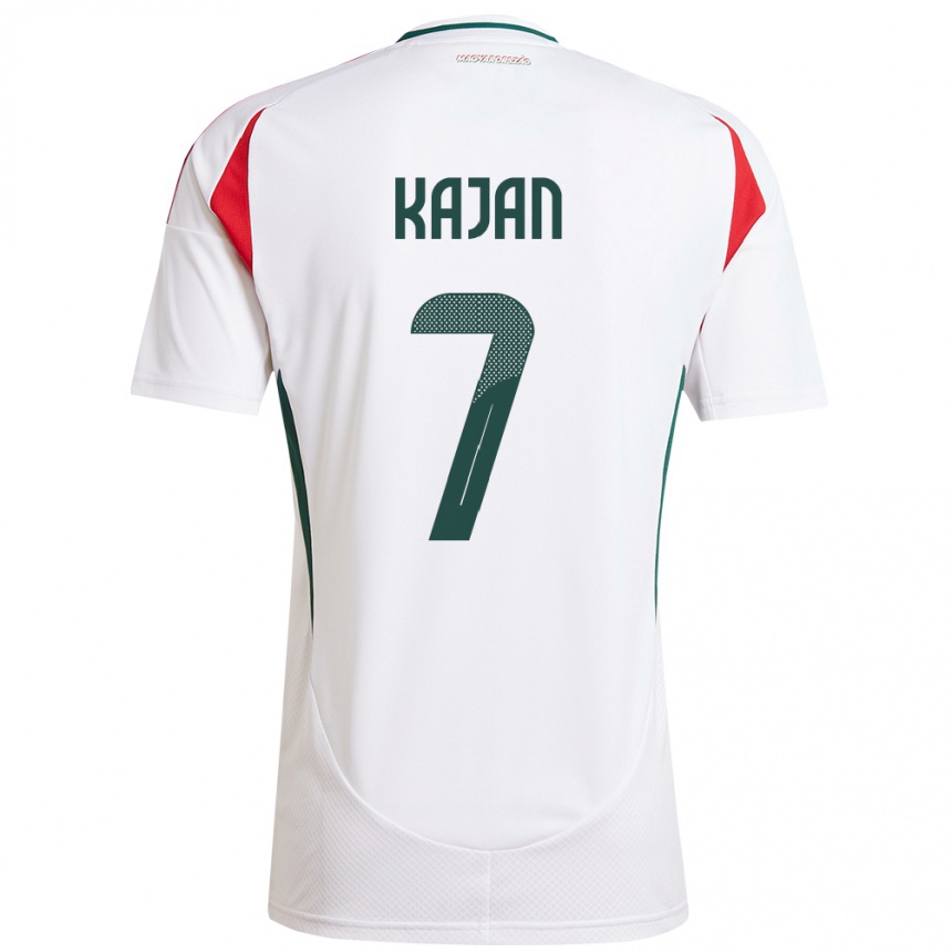 Kids Football Hungary Zsanett Kaján #7 White Away Jersey 24-26 T-Shirt