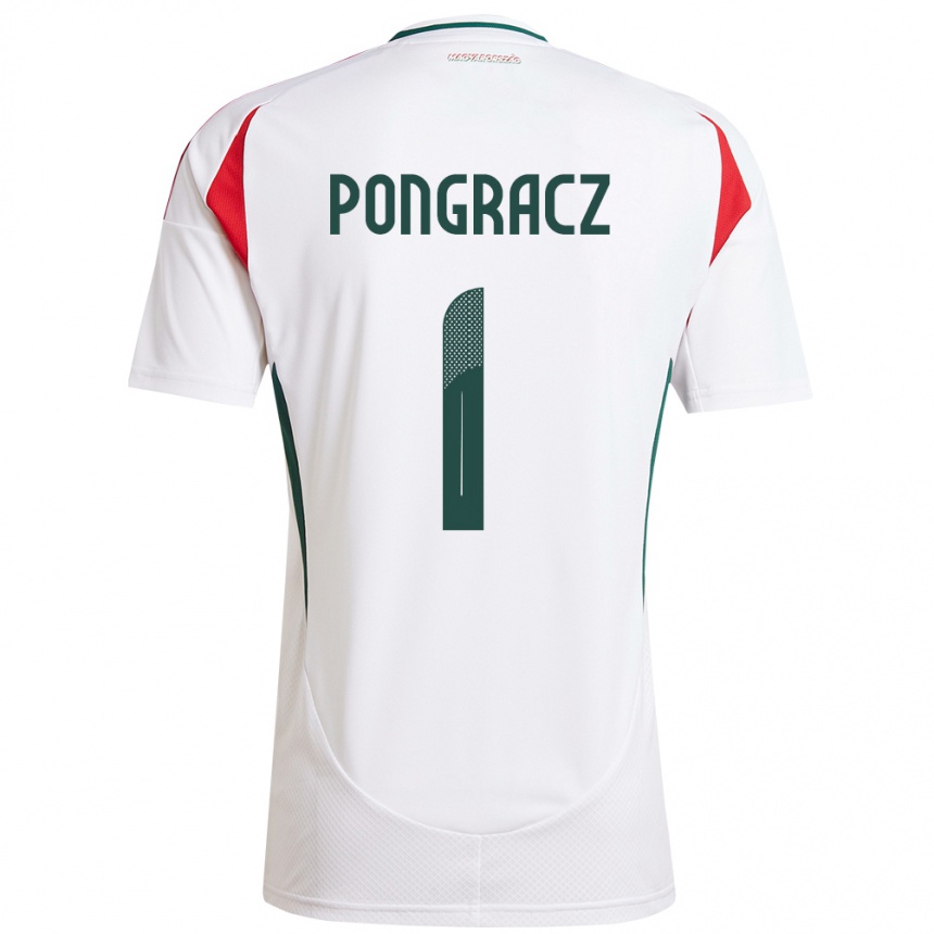 Kids Football Hungary Agness Pongracz #1 White Away Jersey 24-26 T-Shirt