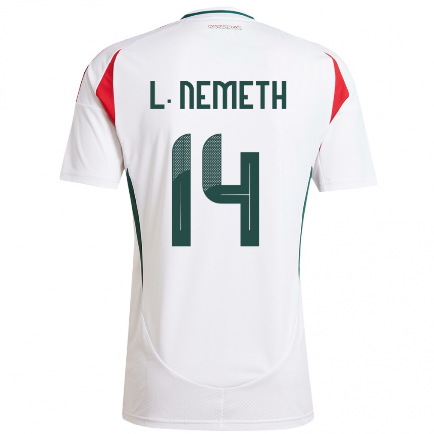 Kids Football Hungary Loretta Németh #14 White Away Jersey 24-26 T-Shirt