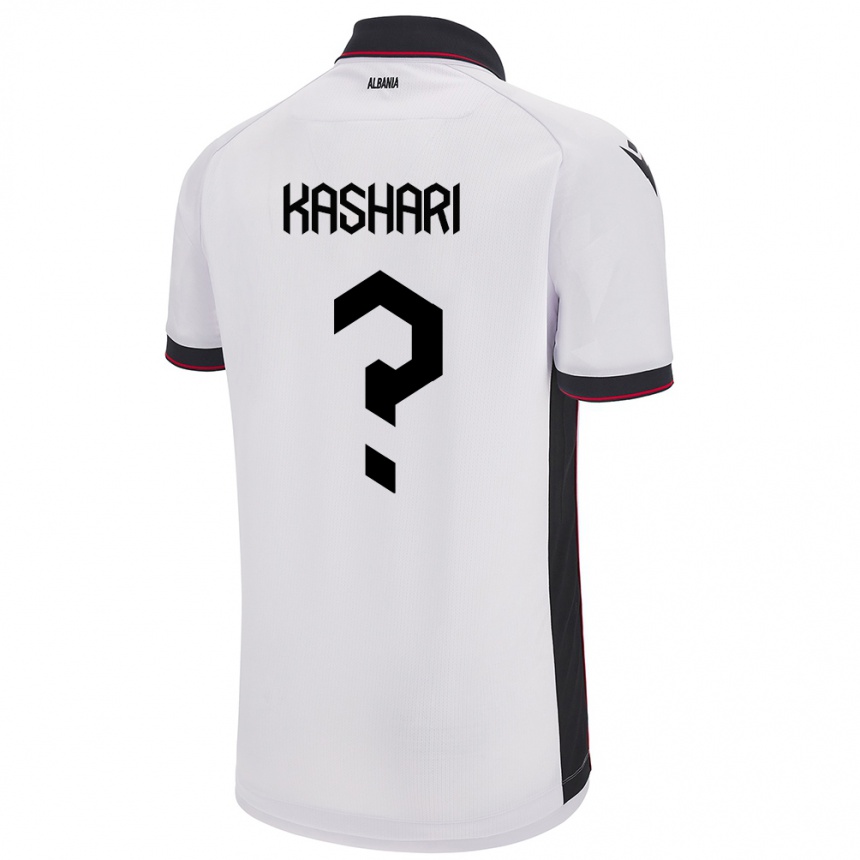 Kids Football Albania Klaus Kashari #0 White Away Jersey 24-26 T-Shirt