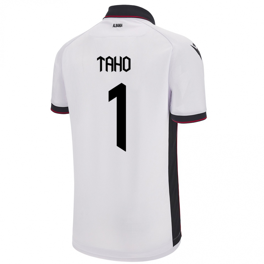 Kids Football Albania Alain Taho #1 White Away Jersey 24-26 T-Shirt