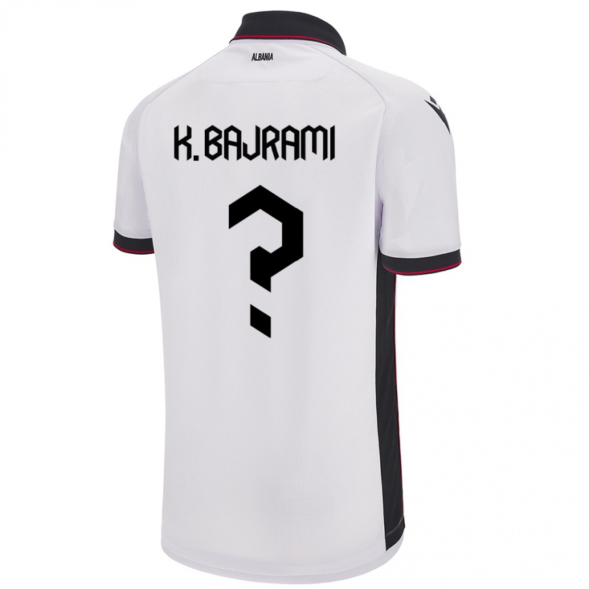 Kids Football Albania Klevi Bajrami #0 White Away Jersey 24-26 T-Shirt