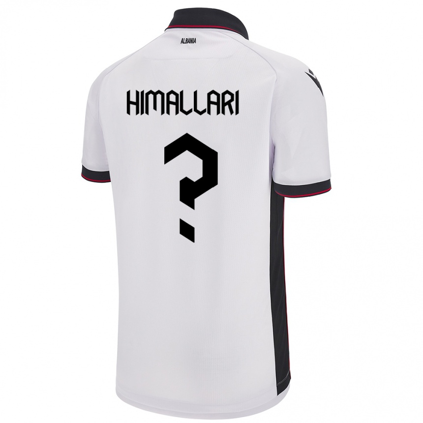 Kids Football Albania Elson Himallari #0 White Away Jersey 24-26 T-Shirt