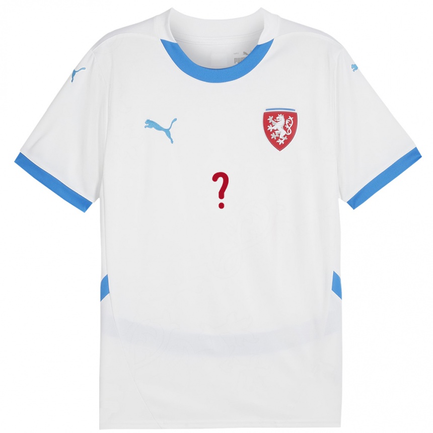 Kids Football Czech Republic Your Name #0 White Away Jersey 24-26 T-Shirt