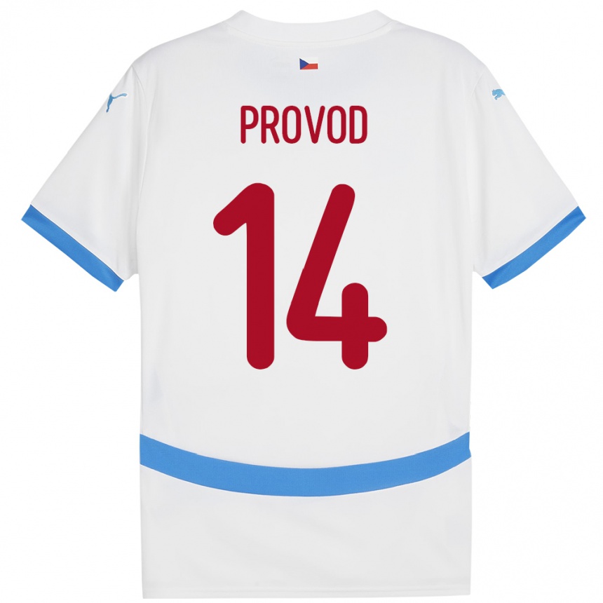 Kids Football Czech Republic Lukas Provod #14 White Away Jersey 24-26 T-Shirt