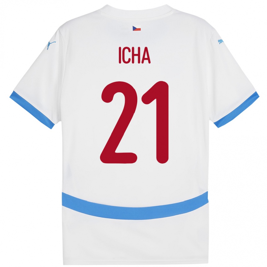 Kids Football Czech Republic Marek Icha #21 White Away Jersey 24-26 T-Shirt