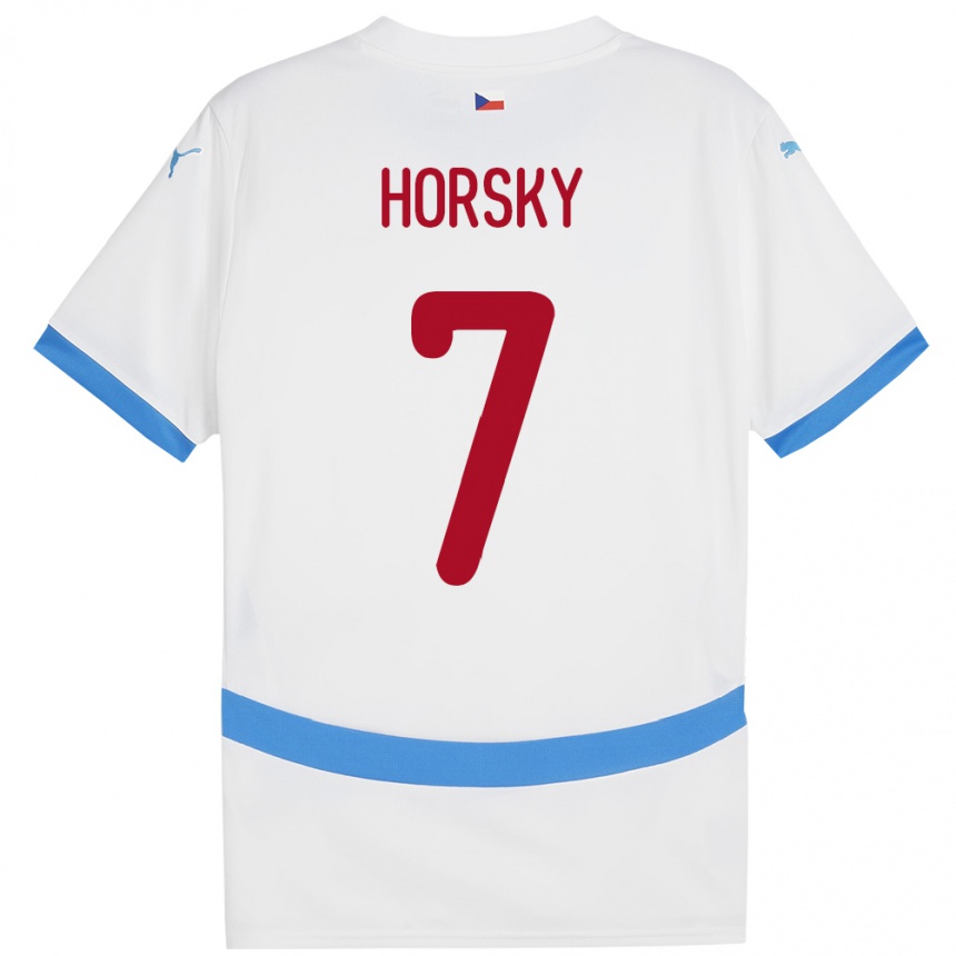 Kids Football Czech Republic Filip Horsky #7 White Away Jersey 24-26 T-Shirt