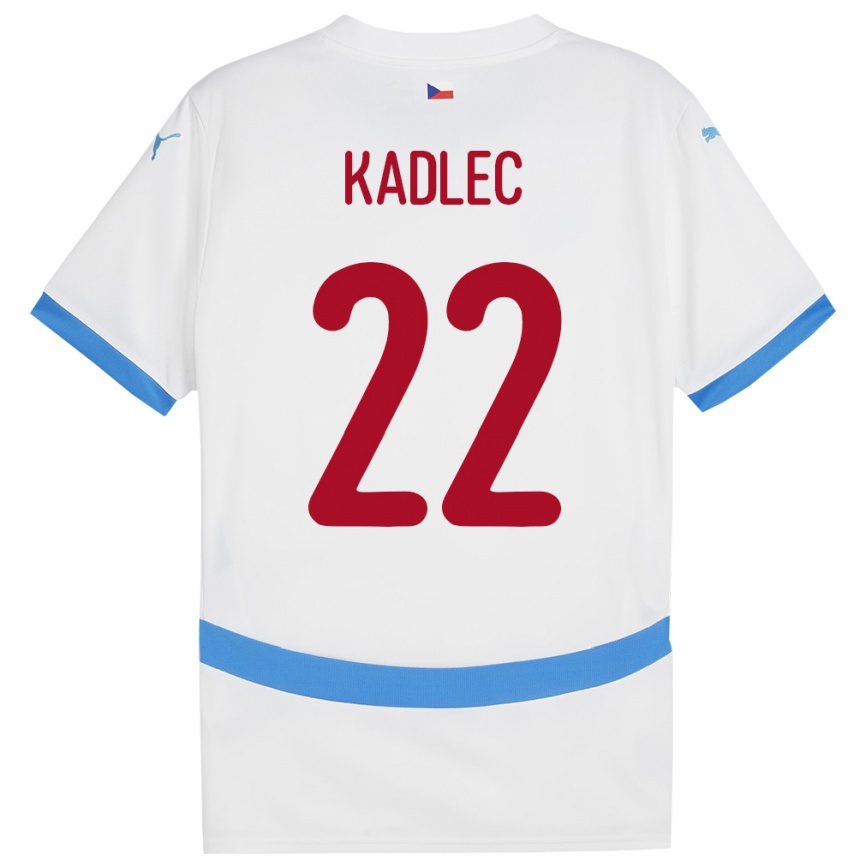 Kids Football Czech Republic Adam Kadlec #22 White Away Jersey 24-26 T-Shirt