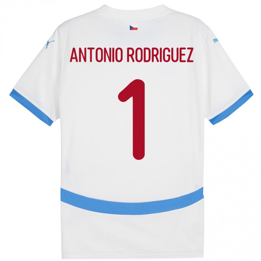 Kids Football Czech Republic Pedro Antonio Rodriguez #1 White Away Jersey 24-26 T-Shirt