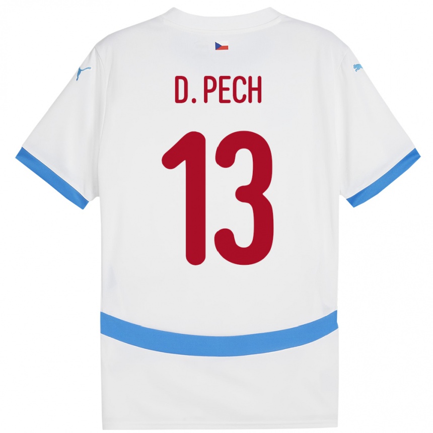 Kids Football Czech Republic Dominik Pech #13 White Away Jersey 24-26 T-Shirt