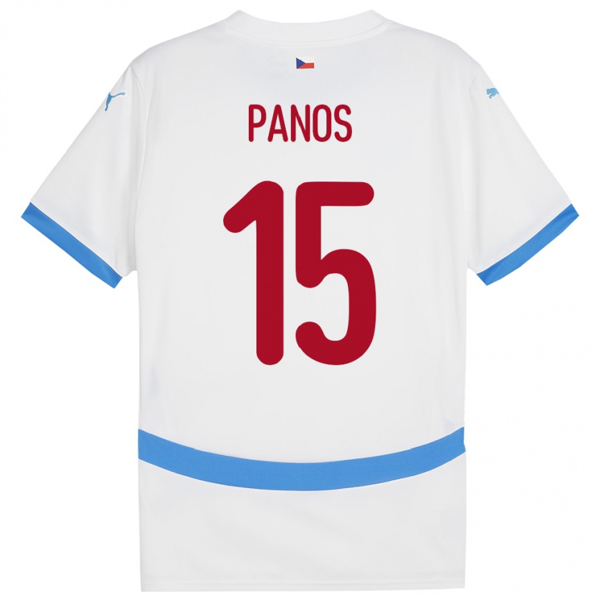 Kids Football Czech Republic Jiri Panos #15 White Away Jersey 24-26 T-Shirt