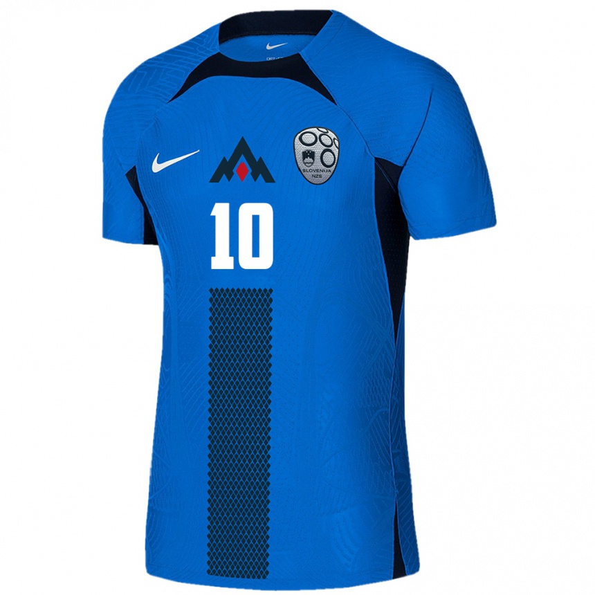 Kids Football Slovenia Svit Seslar #10 Blue Away Jersey 24-26 T-Shirt