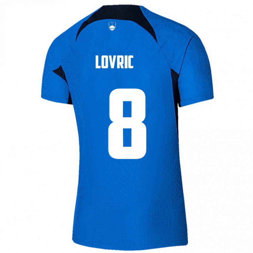 Kids Football Slovenia Sandi Lovric #8 Blue Away Jersey 24-26 T-Shirt