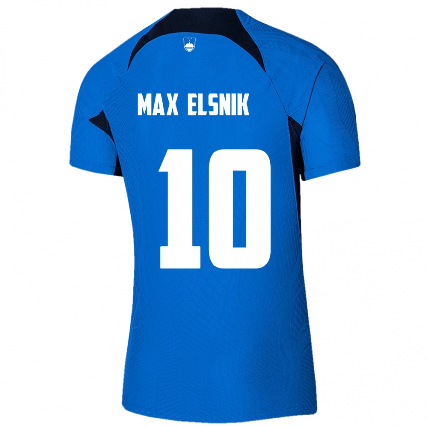 Kids Football Slovenia Timi Max Elsnik #10 Blue Away Jersey 24-26 T-Shirt