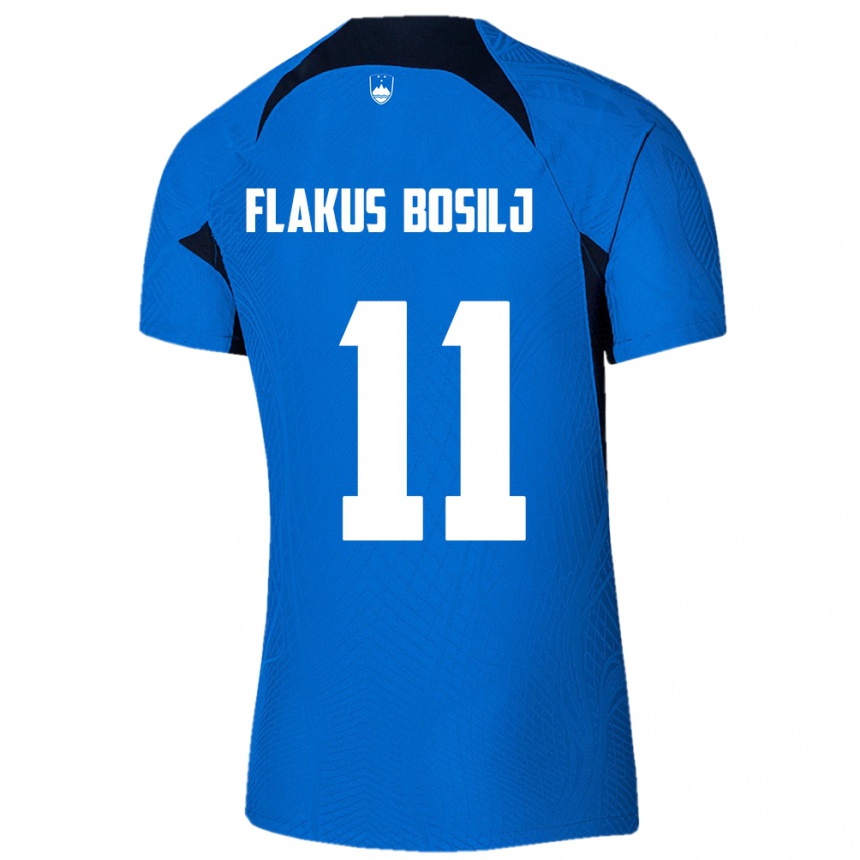 Kids Football Slovenia David Flakus Bosilj #11 Blue Away Jersey 24-26 T-Shirt