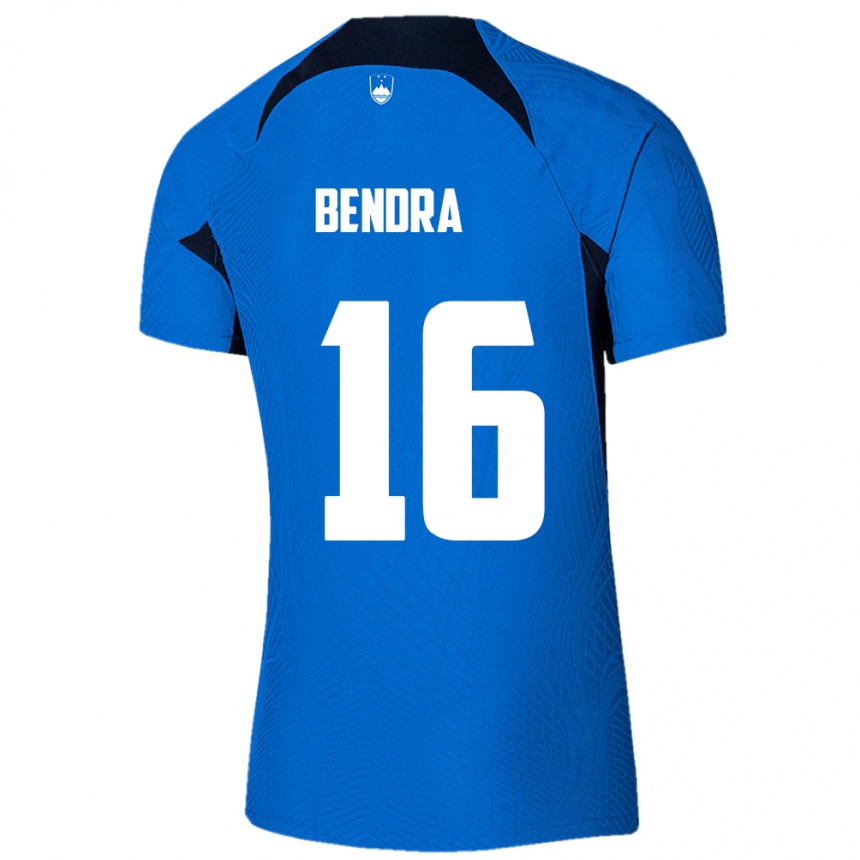 Kids Football Slovenia Kristjan Bendra #16 Blue Away Jersey 24-26 T-Shirt