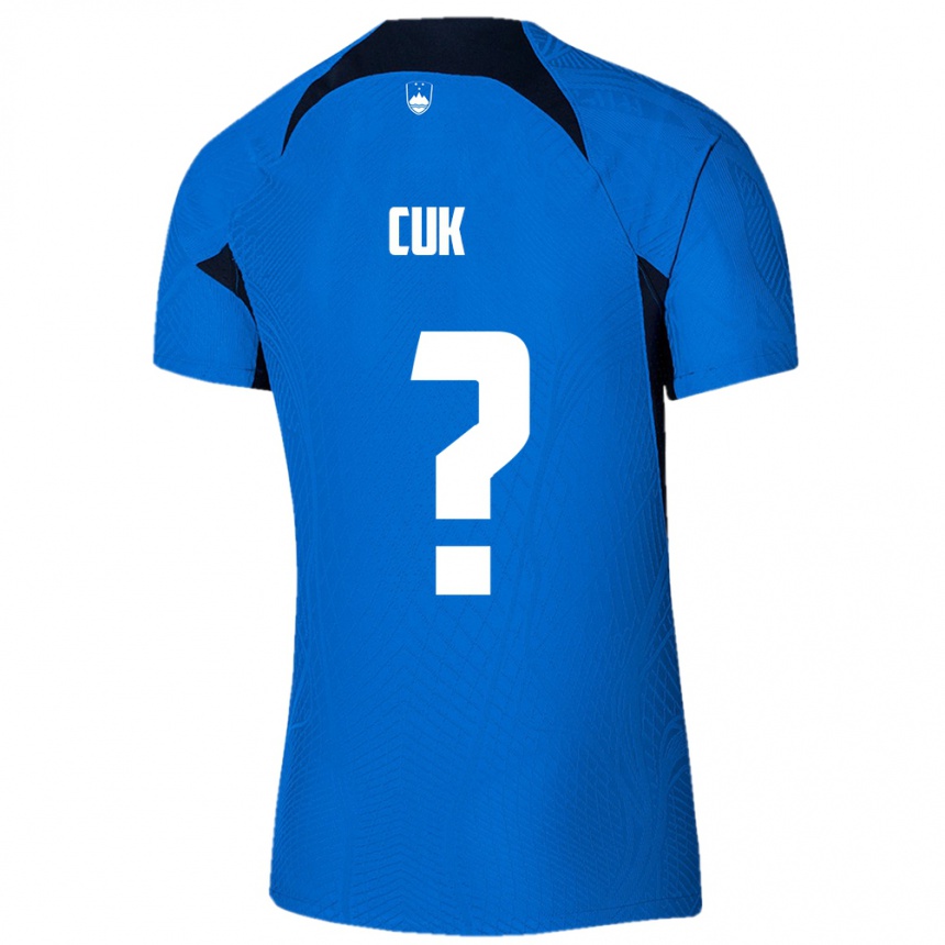 Kids Football Slovenia Tine Cuk #0 Blue Away Jersey 24-26 T-Shirt