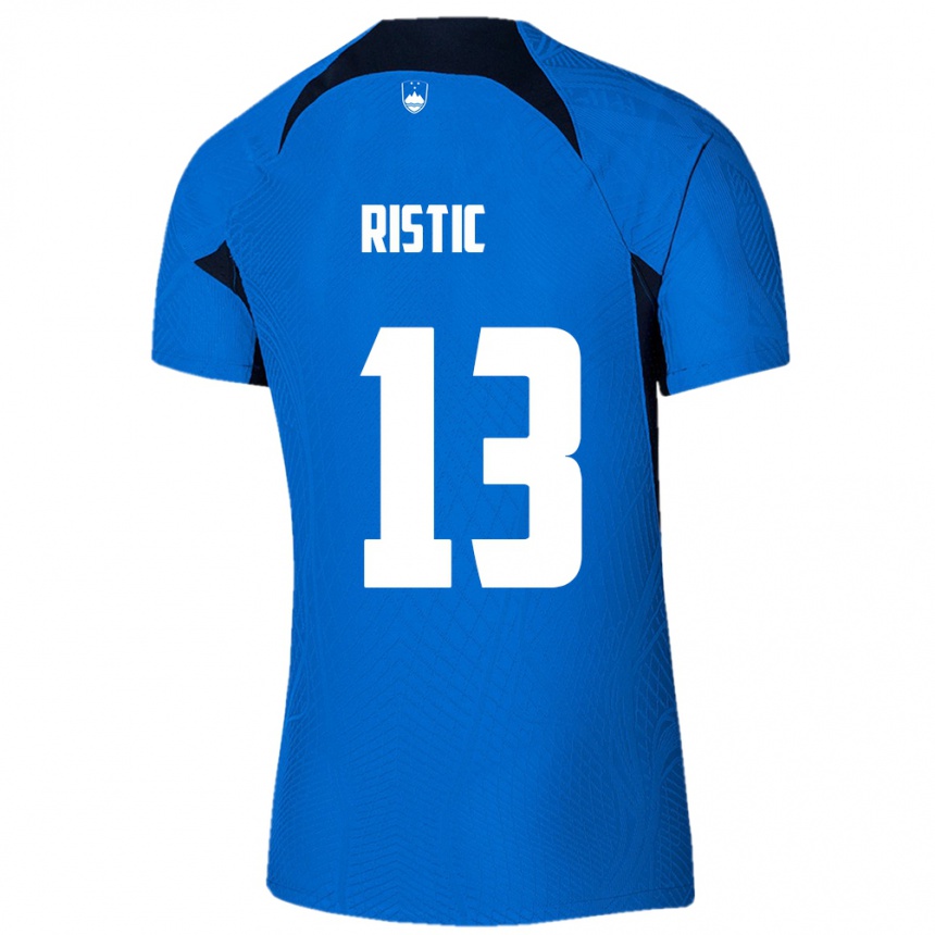 Kids Football Slovenia Aleks Ristic #13 Blue Away Jersey 24-26 T-Shirt