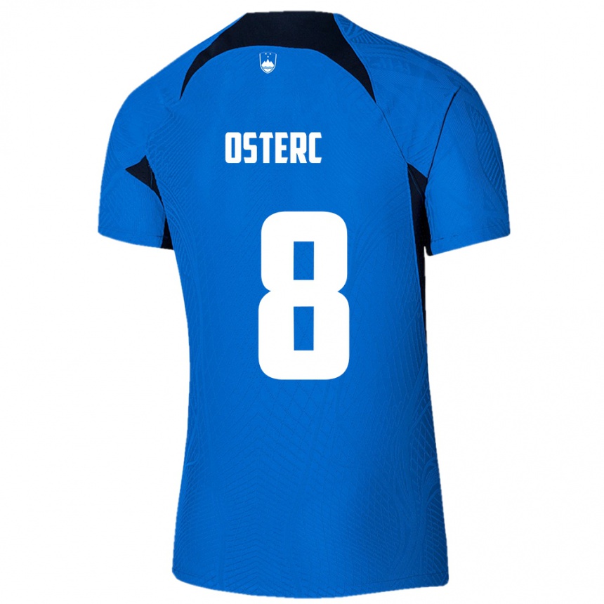 Kids Football Slovenia Niko Osterc #8 Blue Away Jersey 24-26 T-Shirt