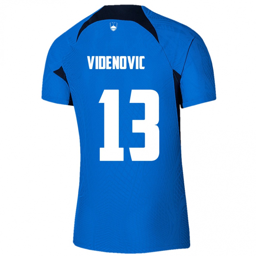 Kids Football Slovenia Denis Videnovic #13 Blue Away Jersey 24-26 T-Shirt