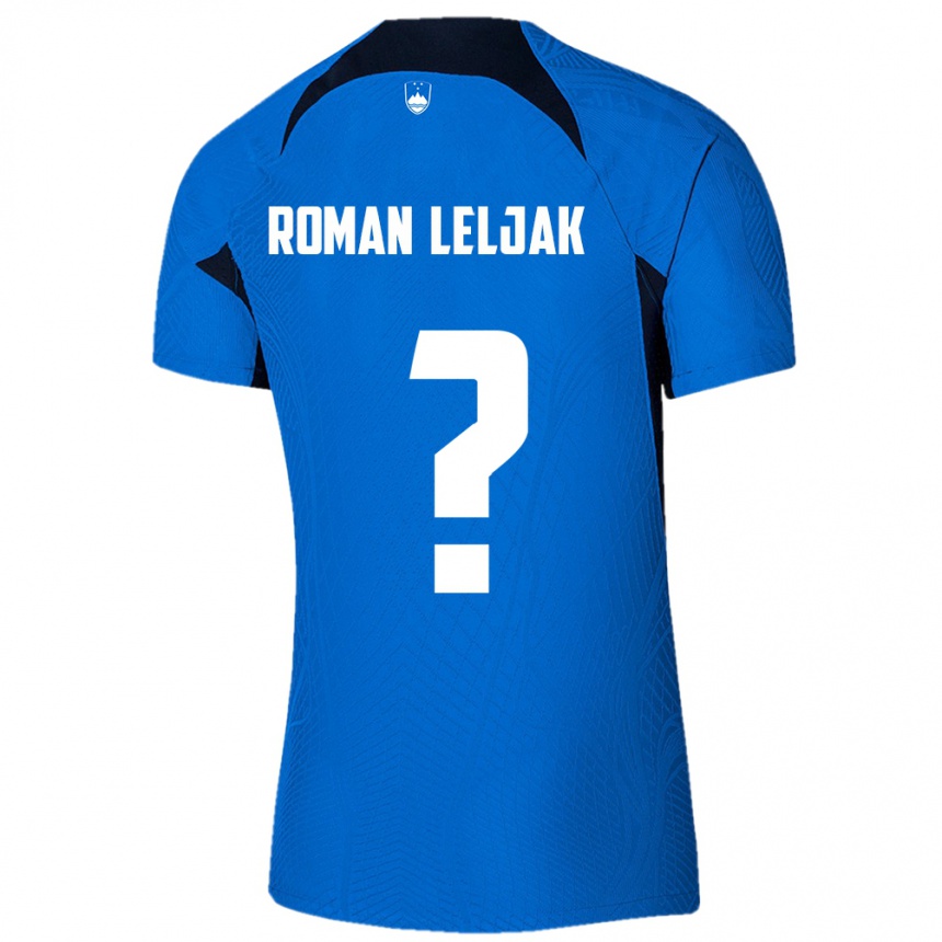 Kids Football Slovenia Nejc Roman Leljak #0 Blue Away Jersey 24-26 T-Shirt