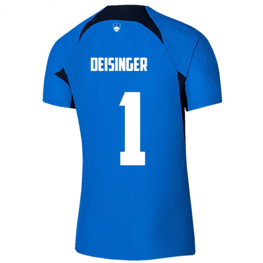 Kids Football Slovenia Nik Deisinger #1 Blue Away Jersey 24-26 T-Shirt