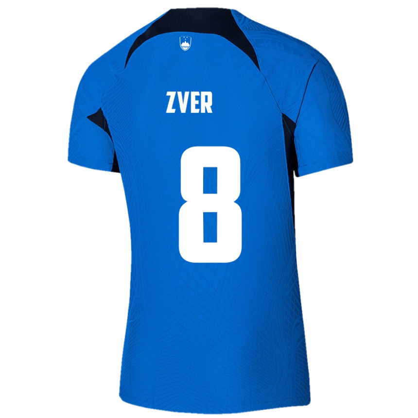 Kids Football Slovenia Mateja Zver #8 Blue Away Jersey 24-26 T-Shirt