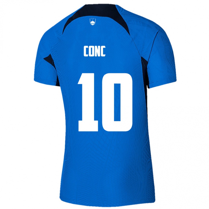 Kids Football Slovenia Dominika Čonč #10 Blue Away Jersey 24-26 T-Shirt