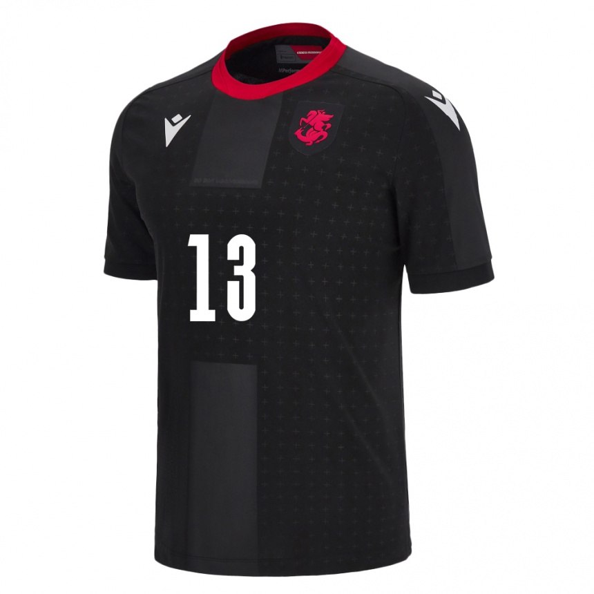 Kids Football Georgia Tamar Tatuashvili #13 Black Away Jersey 24-26 T-Shirt