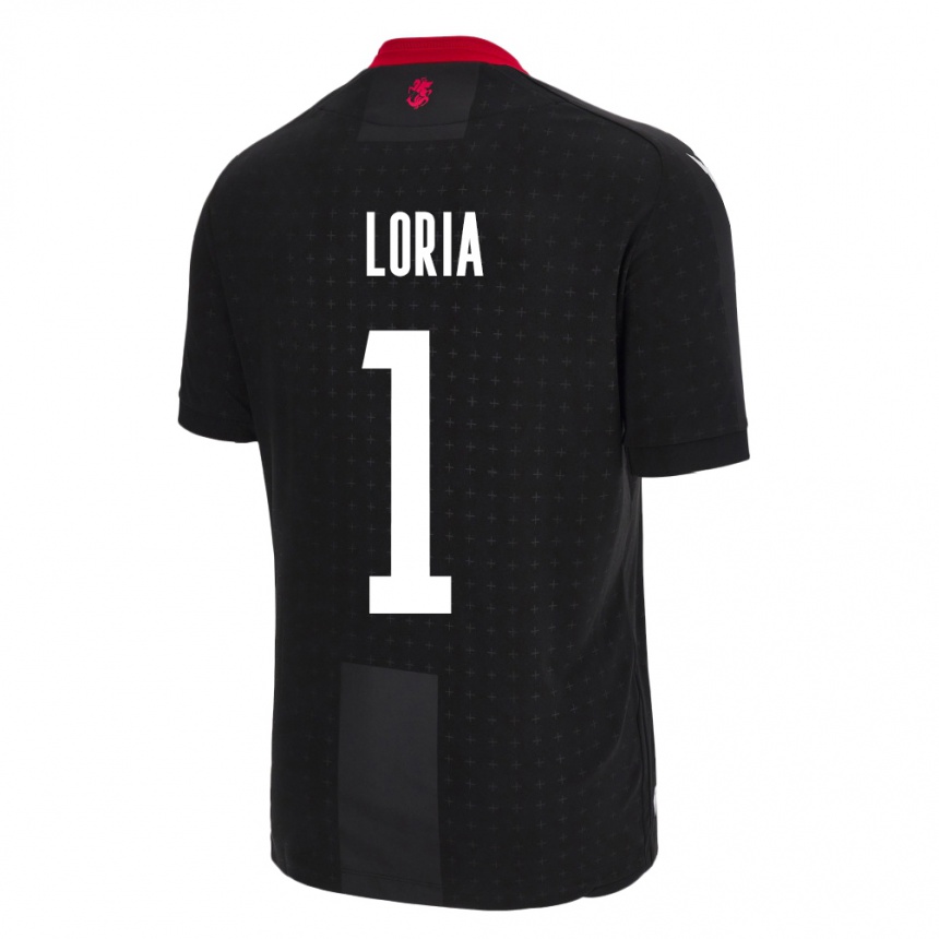 Kids Football Georgia Giorgi Loria #1 Black Away Jersey 24-26 T-Shirt