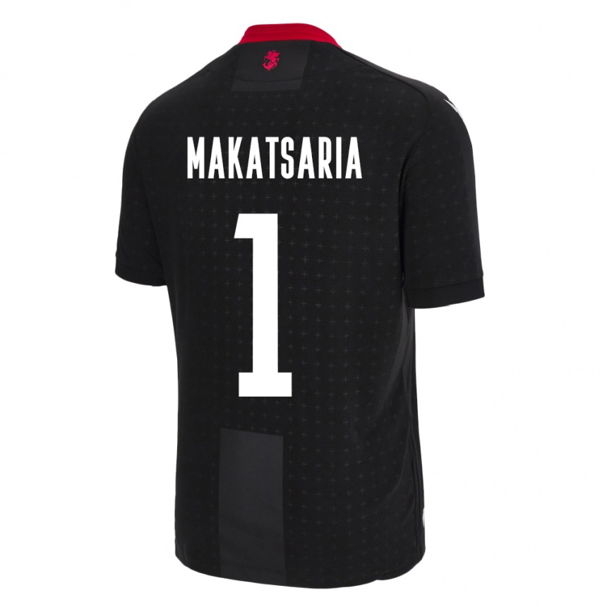 Kids Football Georgia Mikheil Makatsaria #1 Black Away Jersey 24-26 T-Shirt