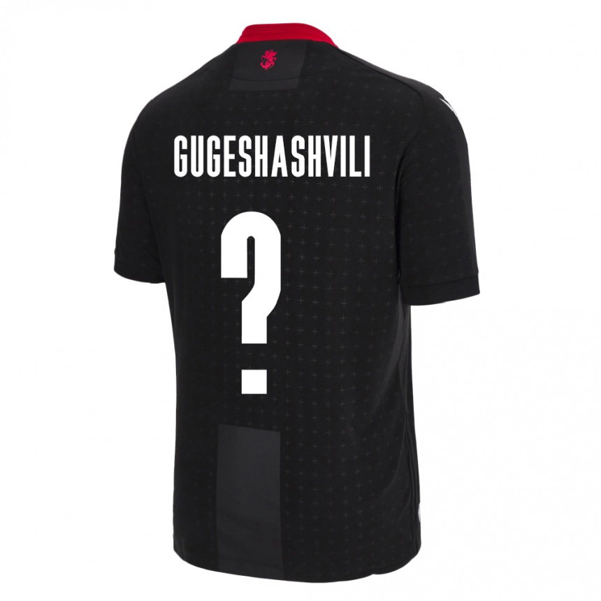 Kids Football Georgia Zaza Gugeshashvili #0 Black Away Jersey 24-26 T-Shirt