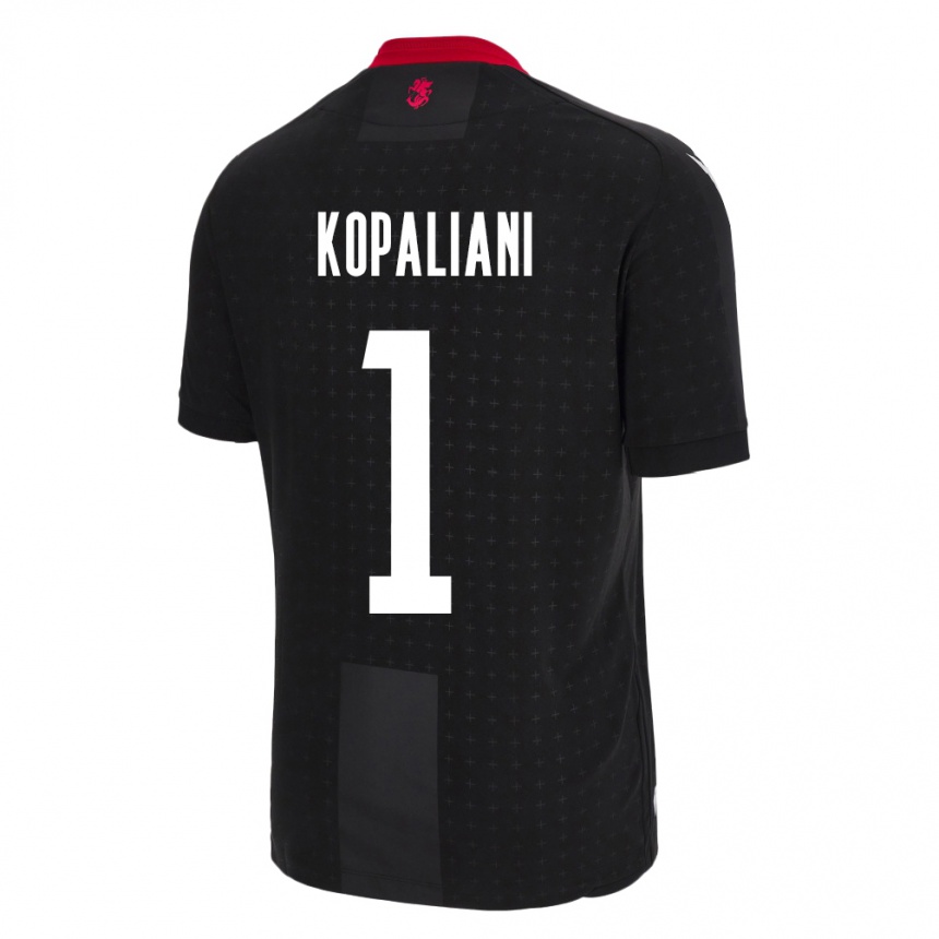 Kids Football Georgia Soso Kopaliani #1 Black Away Jersey 24-26 T-Shirt