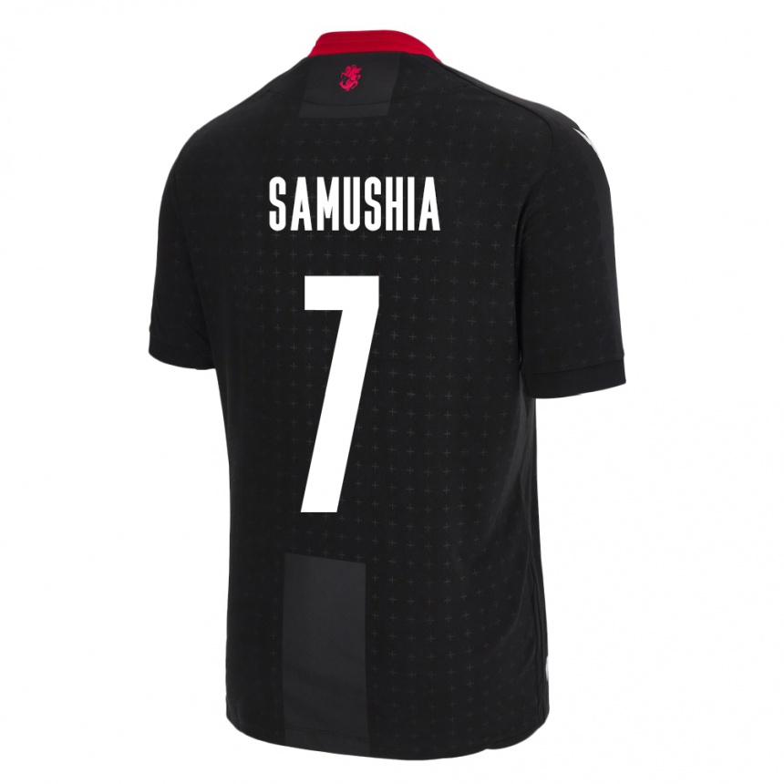 Kids Football Georgia Saba Samushia #7 Black Away Jersey 24-26 T-Shirt