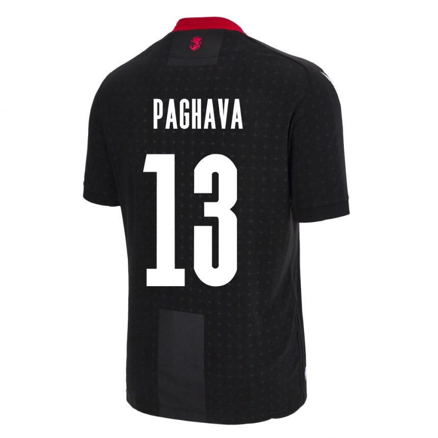 Kids Football Georgia Davit Paghava #13 Black Away Jersey 24-26 T-Shirt