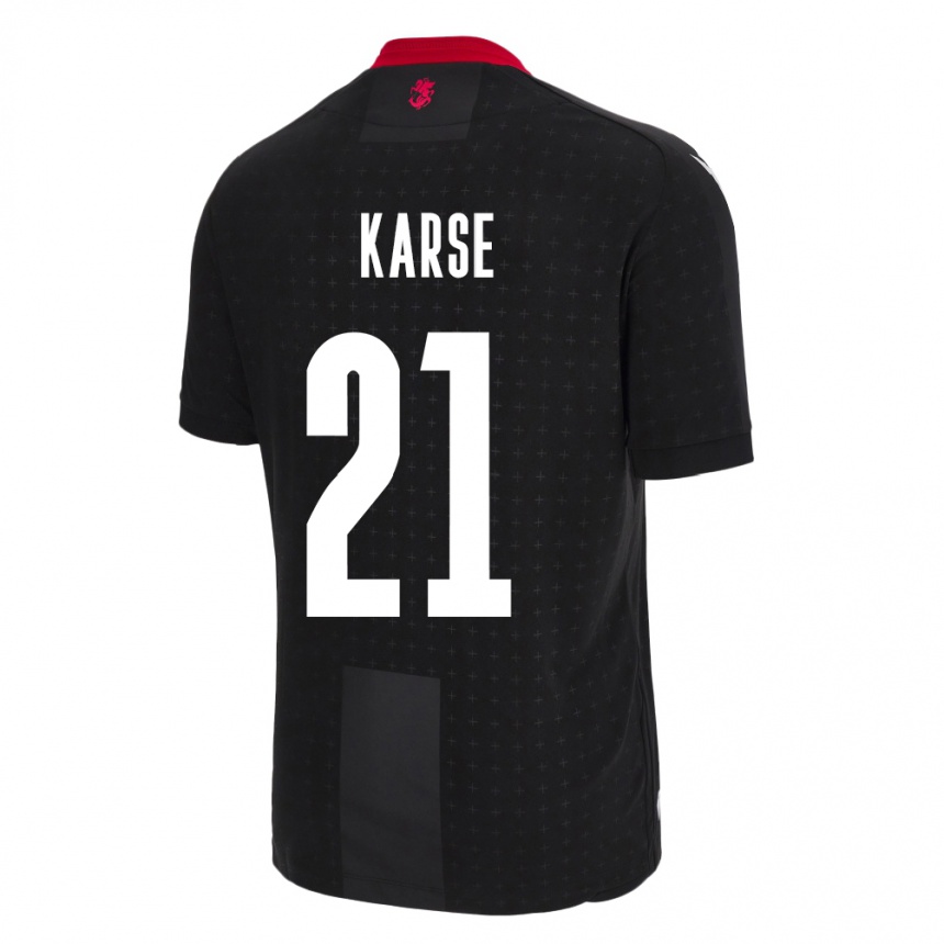 Kids Football Georgia Karse #21 Black Away Jersey 24-26 T-Shirt