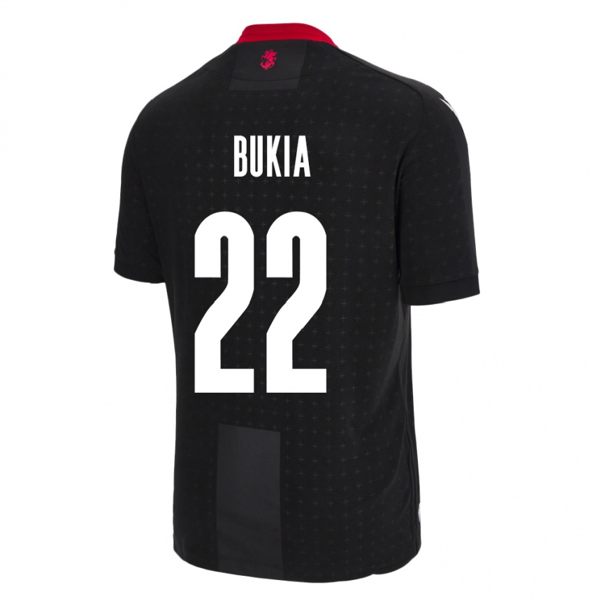 Kids Football Georgia Davit Bukia #22 Black Away Jersey 24-26 T-Shirt