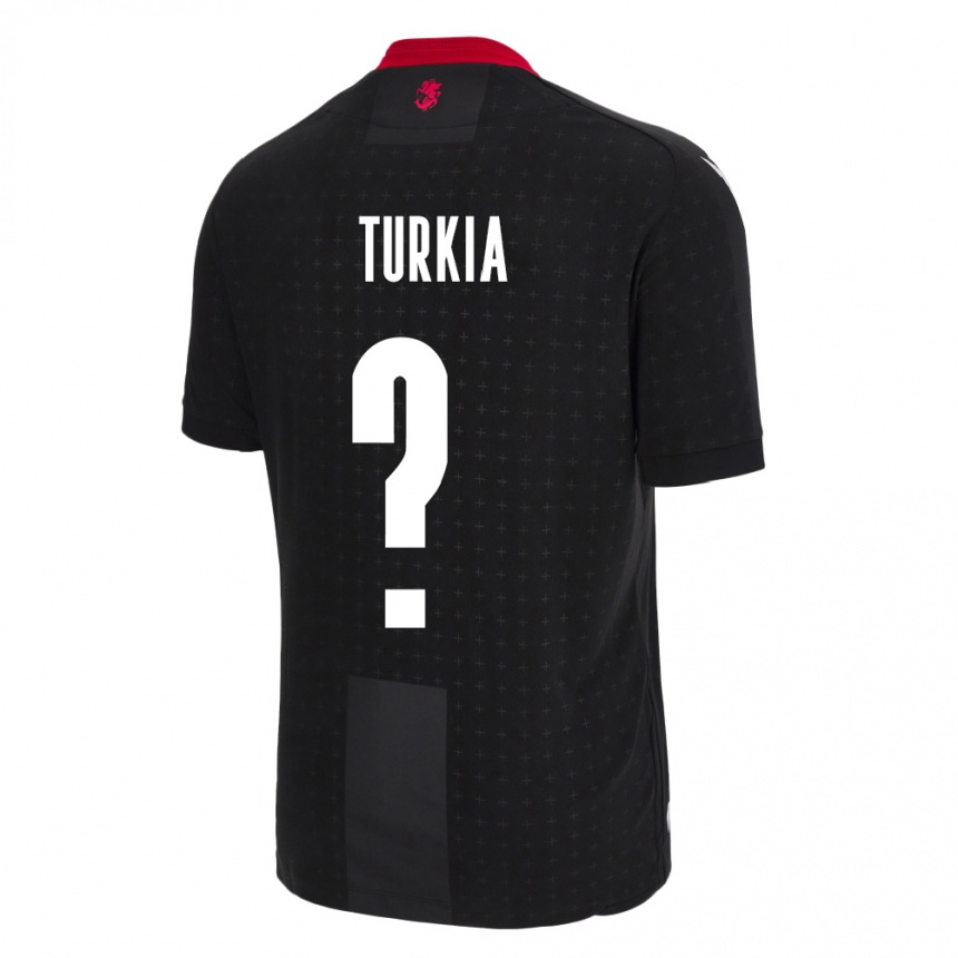 Kids Football Georgia Aleksandre Turkia #0 Black Away Jersey 24-26 T-Shirt