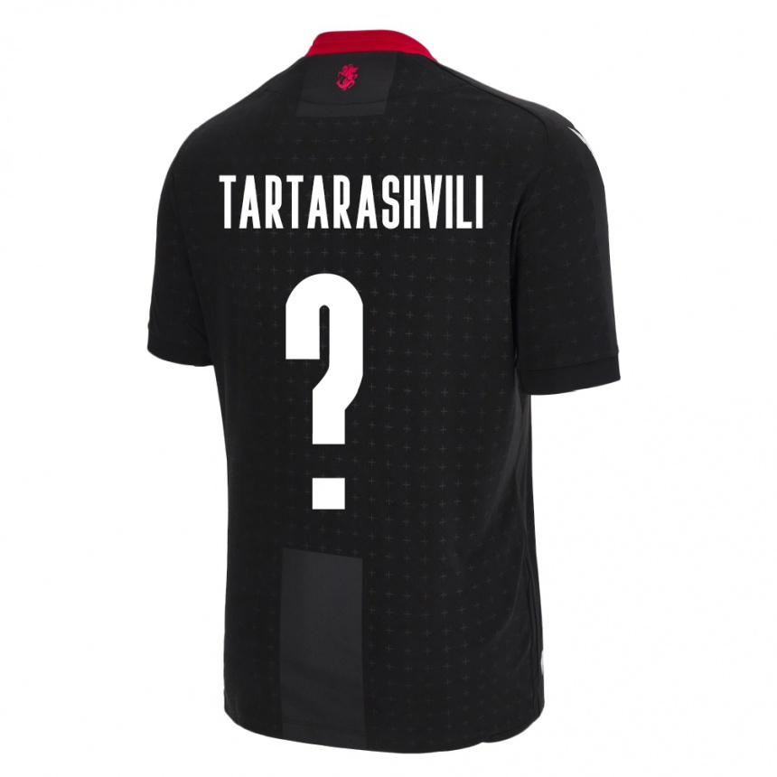 Kids Football Georgia Saba Tartarashvili #0 Black Away Jersey 24-26 T-Shirt