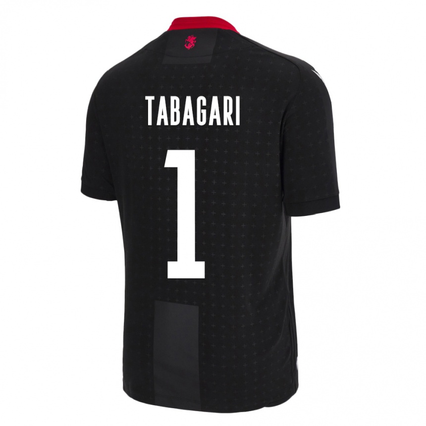 Kids Football Georgia Eka Tabagari #1 Black Away Jersey 24-26 T-Shirt