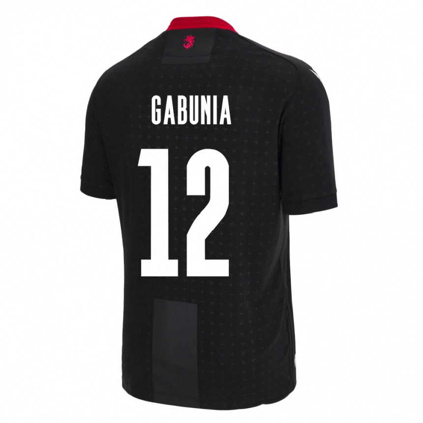 Kids Football Georgia Tatia Gabunia #12 Black Away Jersey 24-26 T-Shirt